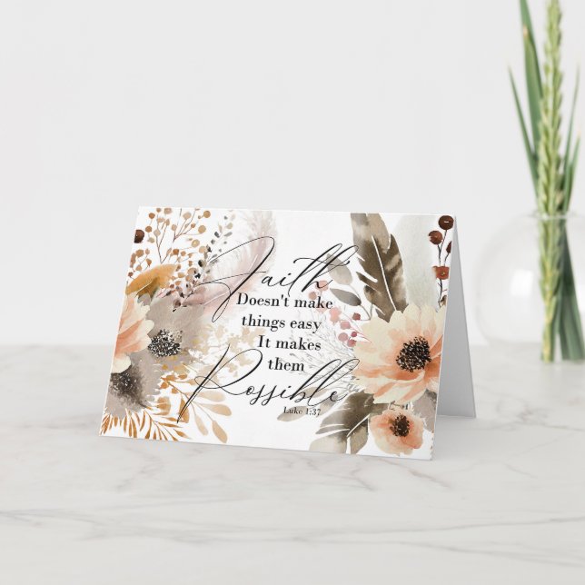 Fé Torna As Coisas Possíveis Cartões De Saudação (Frente)
