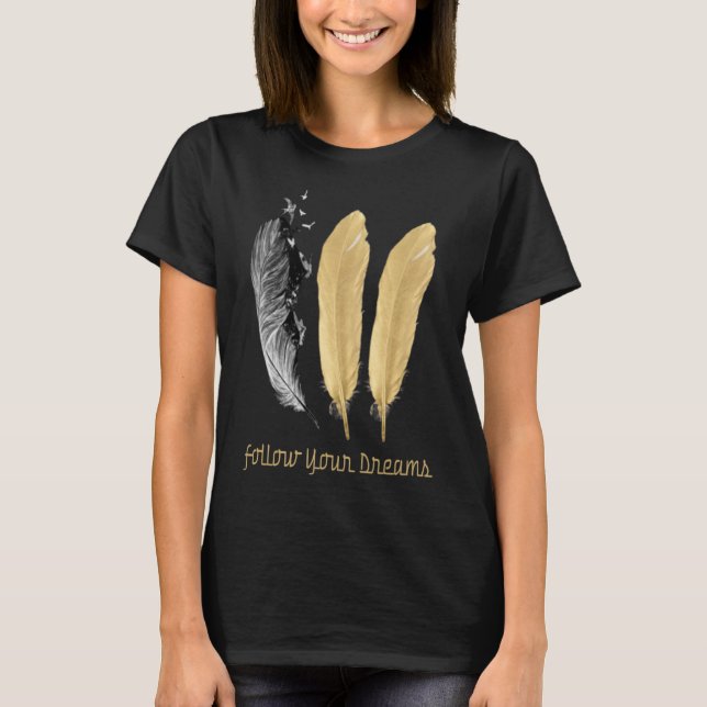 Feather, siga seus SONHOS Pullover Hoodie (Frente)
