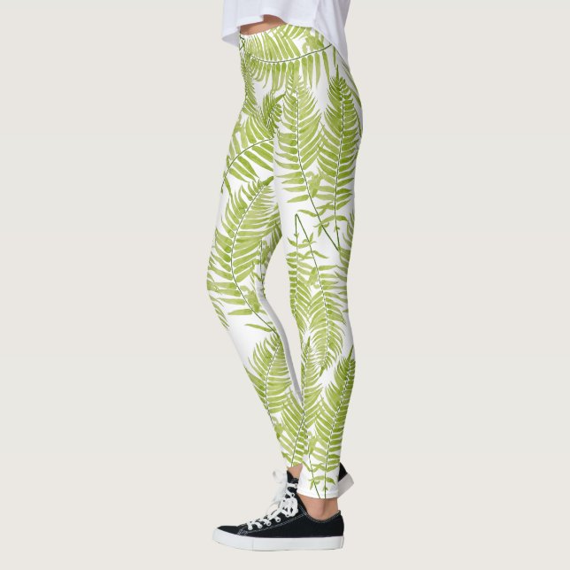 Feathery Fern sobre Leggings (Esquerda)