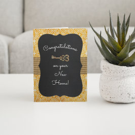 Fechamento do quadro & cartão do Housewarming da