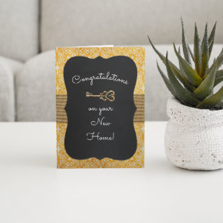 Fechamento do quadro & cartão do Housewarming da