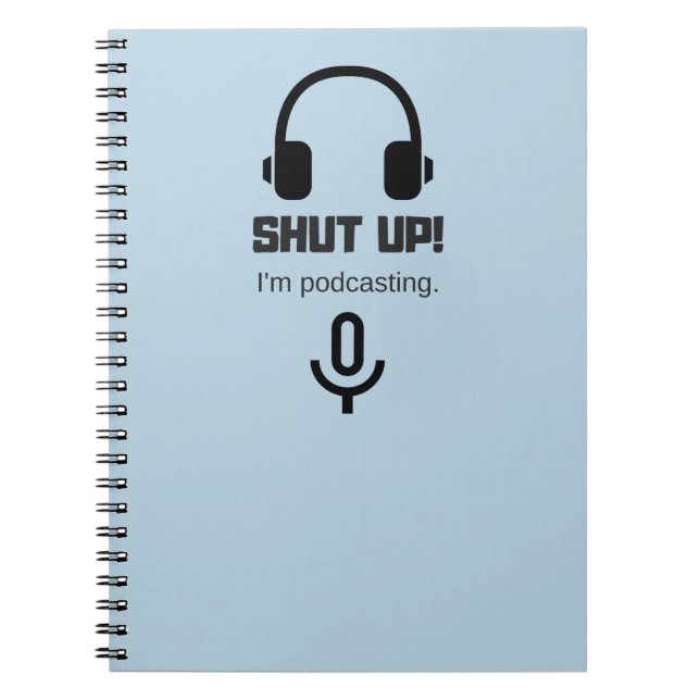Feche acima! Eu Podcasting o caderno (Frente)