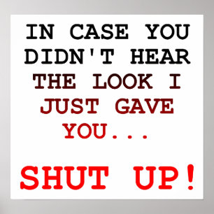 Feche acima o poster engraçado do olhar