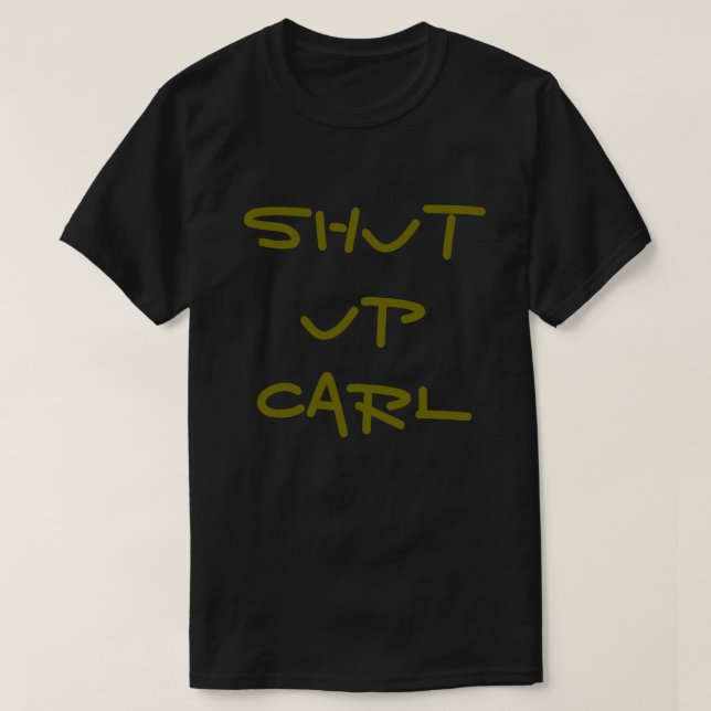 Feche acima o t-shirt de Carl (Frente do Design)
