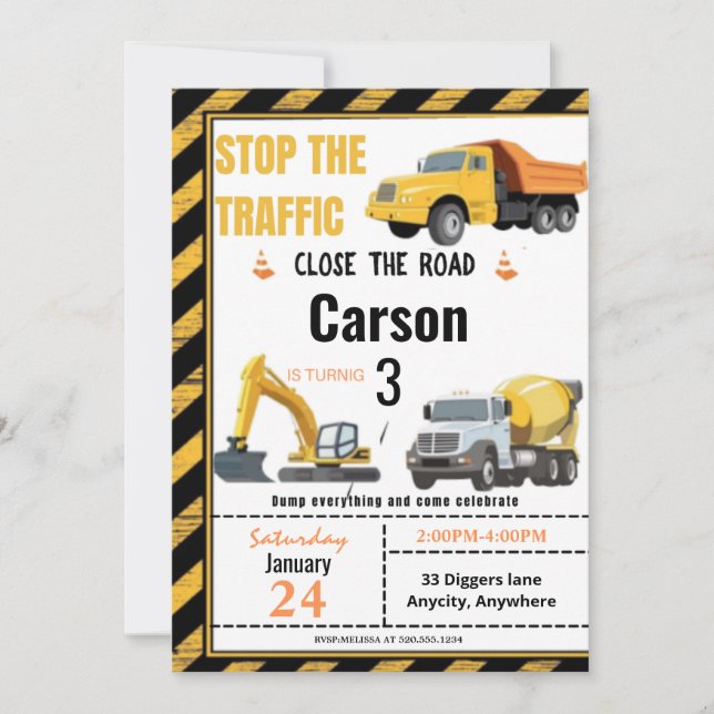 Feche O Cartão De Convite De Aniversário Diferente (Frente)