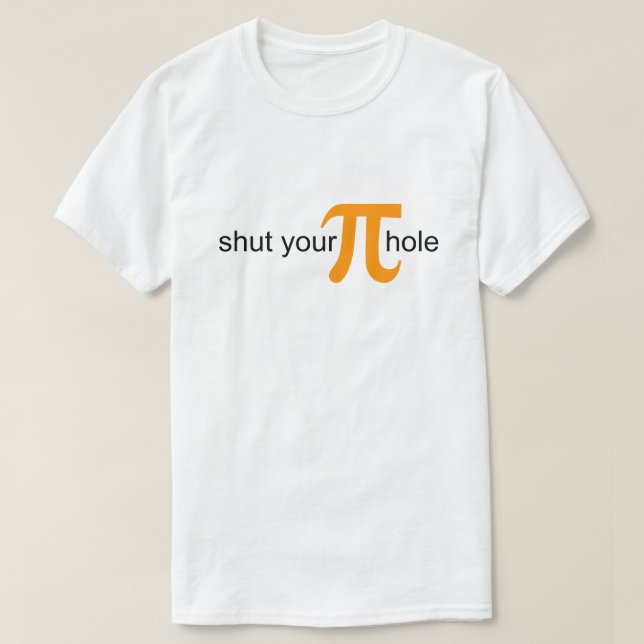 Feche Sua Camisa De Pie Laranja De Pi Hole (Frente do Design)