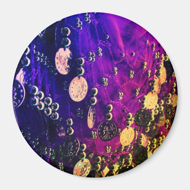 Fecho da anca de dança com íman de moedas (Frente)