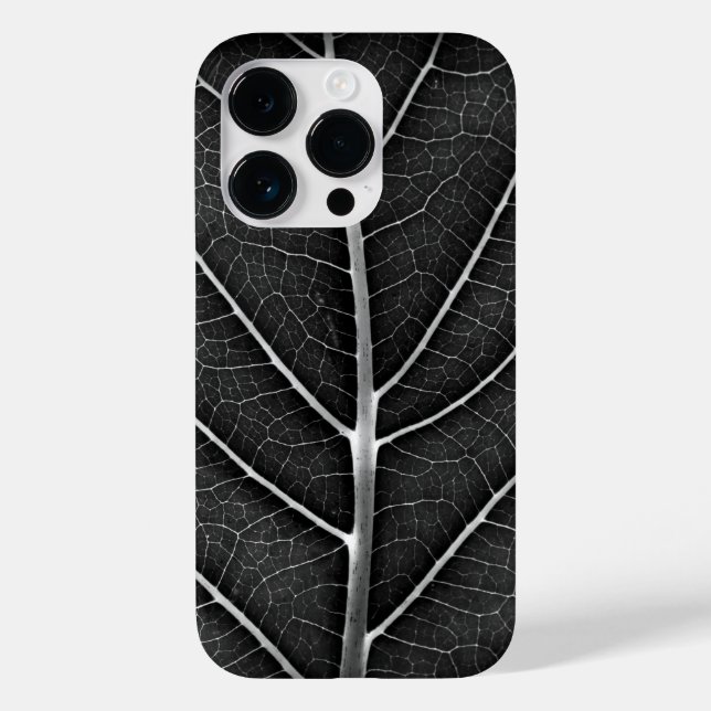 Fecho de folhas brilhantes a preto e branco (Verso)