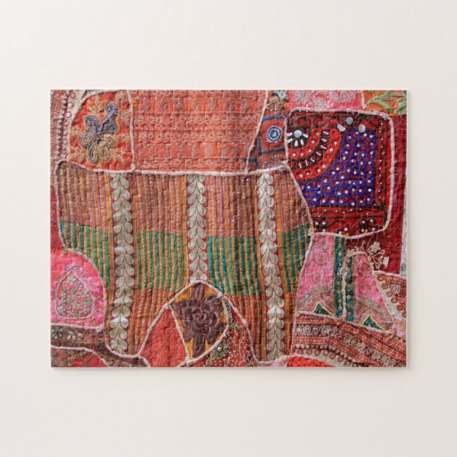 Fecho do Crazy Quilt - Quebra-cabeça (Horizontal)