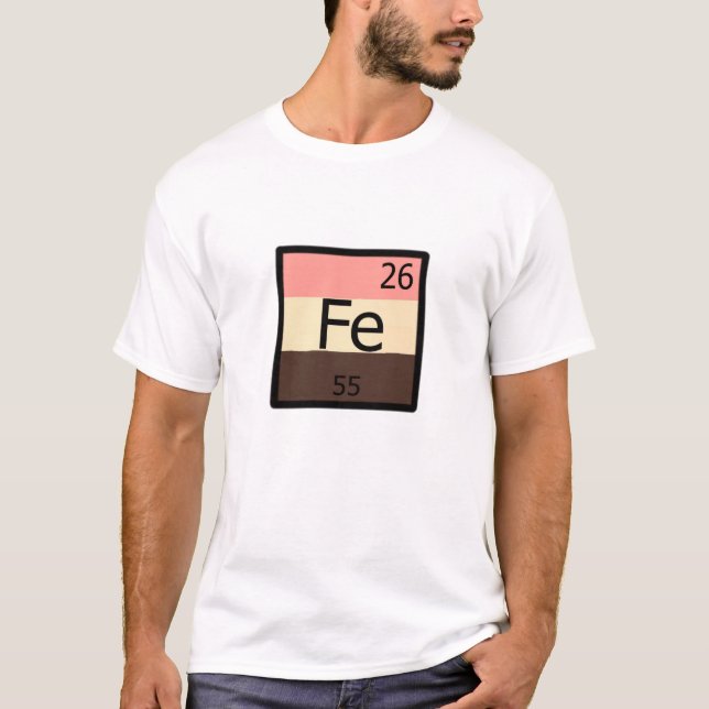 Feedee Ferro Fe Mesa Periódica T-shirt de feedist (Frente)