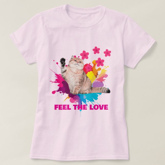 FEEL THE LOVE TRENDY T-SHIRT ADVcreators ARTICLE80 (Frente do Design)