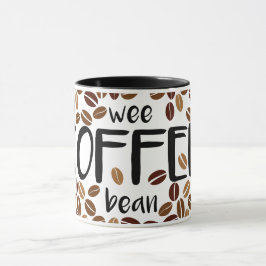 Feijão de café pequenino - caneca branca