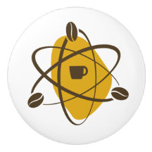 Feijões de café atômicos em trações Dourados da