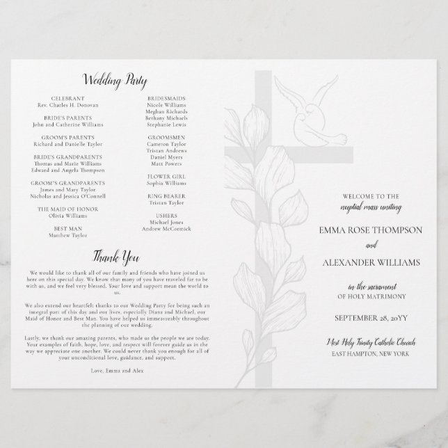 Feira de Casamento Católico com Programa de Massas (Frente)