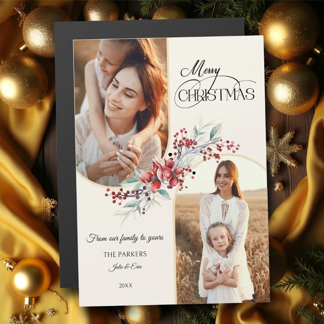 Feira Dourada Floral de Natal Elegante - Foto (Criador carregado)