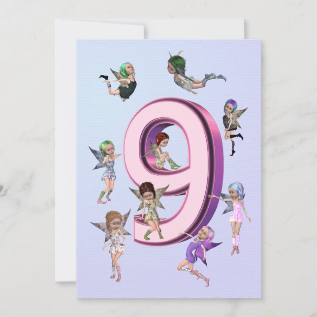 Feiras de flores 9º Convite de aniversário (Frente)