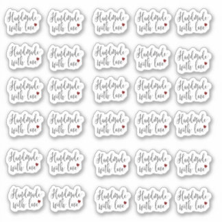 Feita à mão com adesivos de amor