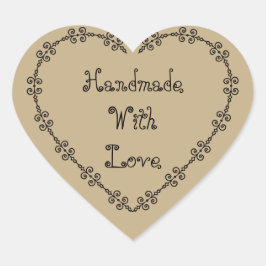 Feita à mão com adesivos de amor