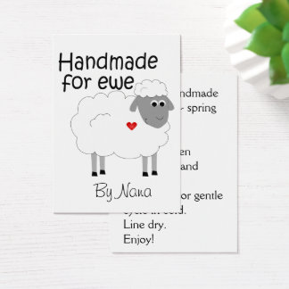 Feita à mão para Ewe - hangtag/ flat giftcard