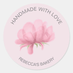 Feita a palha rosa com adesivo de amor