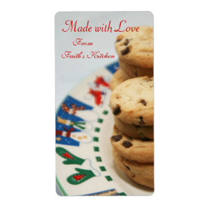 Feita com a etiqueta da Cookie Holiday Baking Kitc