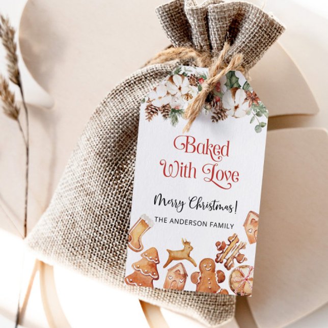 Feita com a etiqueta de presente de amor. Biscoito (Criador carregado)