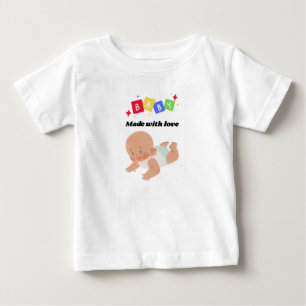 ❤️ Feita com Amor - Adorável Camiseta Bebê