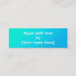 Feita Com Amor Mini Cartão de visita Personalizado