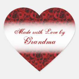 Feita com amor por etiquetas personalizáveis de ro