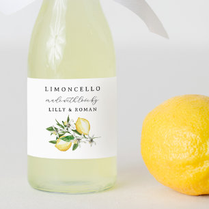 Feita com o Amor Etiqueta de Garrafa Limoncello
