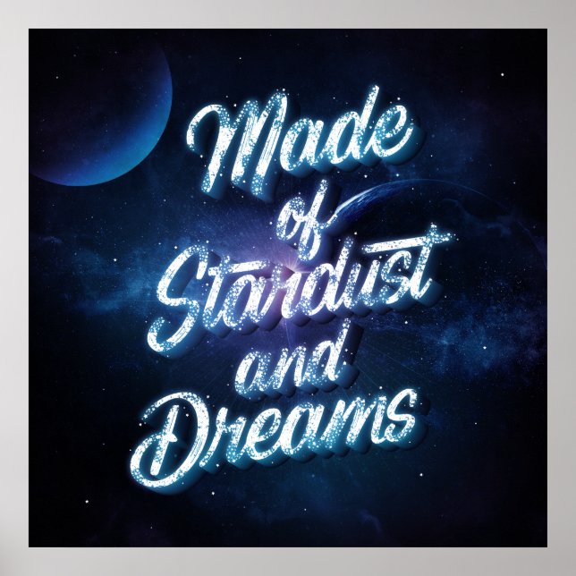 Feita de Poster de Stardust e Dreams Square (24x24 (Frente)