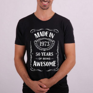 Feita em 1973 50 anos de incrível T-Shirt