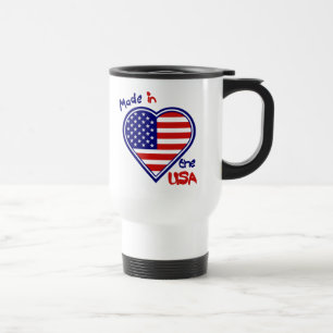 Feita na Caneca de viagem de Sinalizador do Coraç