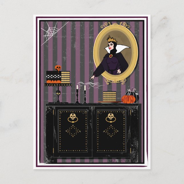 Feiticeira Branca de Neve das Halloween e cartão p (Frente)