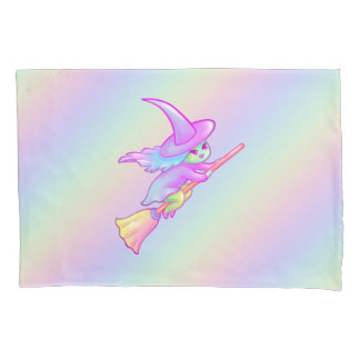 Feiticeira Feliz Voando Sobre Desenho De Broomstic
