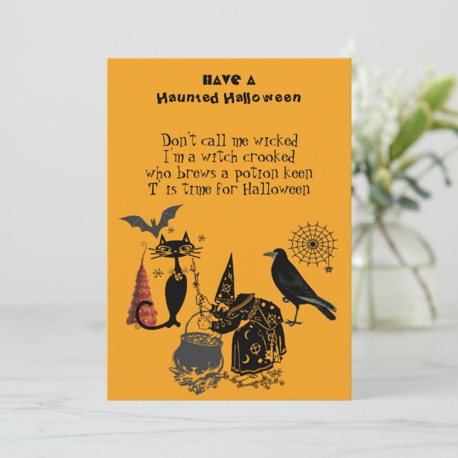 Feiticeira Negra Gata Raven, Poema de Halloween Sp (Em pé/Frente)