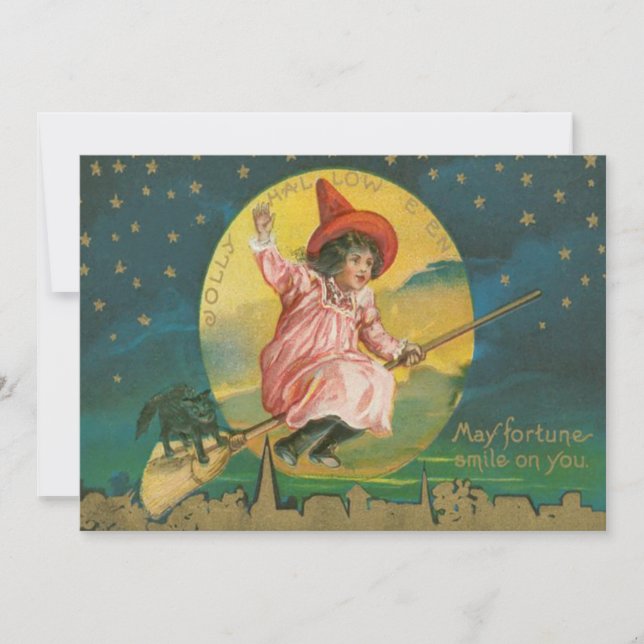 Feiticeira Negra Negra Gato Bastante (Frente)