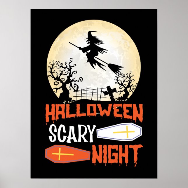 Feiticeira Voadora, Poster de Halloween Night Spoo (Frente)
