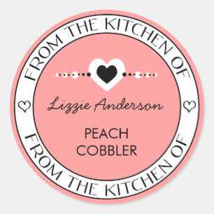 Feito com amor da cozinha do rosa da etiqueta