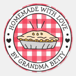 Feito com Amor, Etiquetas para Presente de Torta d