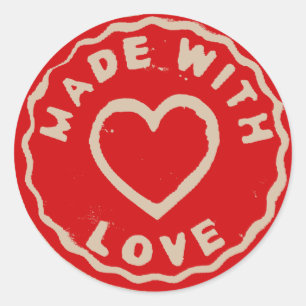 Feito com os produtos da etiqueta DIY do amor