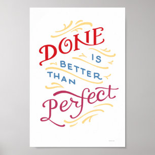 Feito é melhor que o poster de cor perfeito
