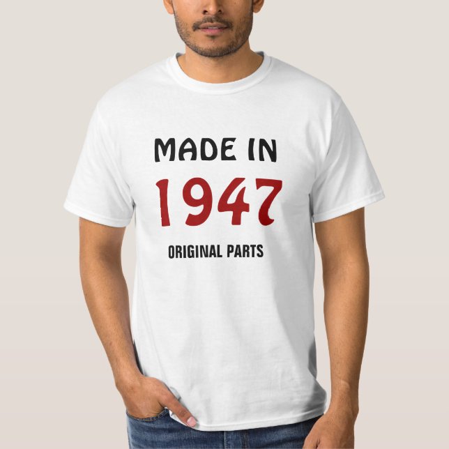Feito em 1947, Partes originais, t-shirt (Frente)