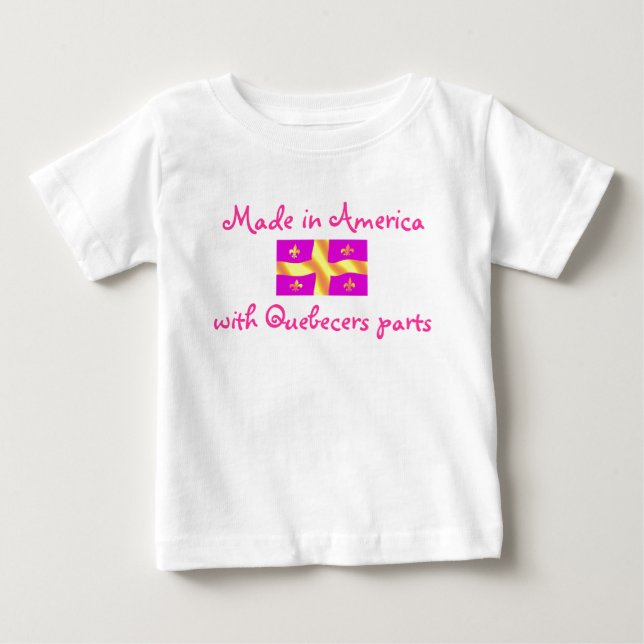 Feito em América com a camisa da criança das peças (Frente)