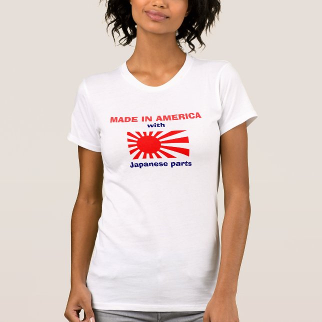 Feito em América com japonês parte o t-shirt (Frente)