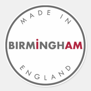 Feito em etiquetas de Birmingham