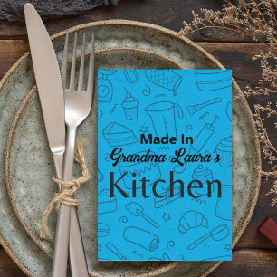 Feito Em [Seu Nome] Placa De Receita Da Cozinha Qu