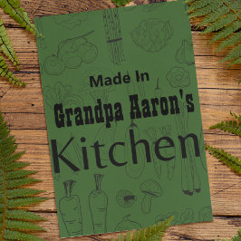 Feito Em [Seu Nome] Placa De Receita Da Cozinha Qu