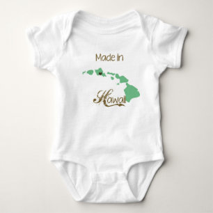 Feito na camisa do bebê de Havaí