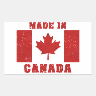 Feito na etiqueta de Canadá